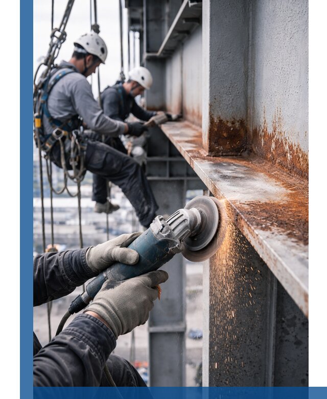 Зачистка металла от ржавчины и подготовка поверхностей в Владивостоке