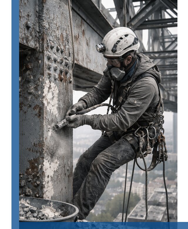 Удаление старой краски с металлических конструкций в Владивостоке