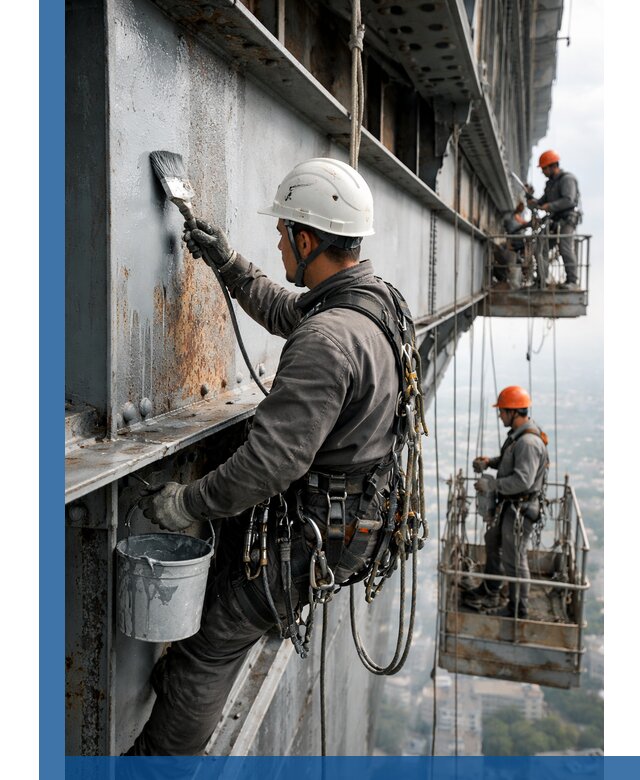 Покраска металлоконструкций на высоте в Владивостоке профессионально