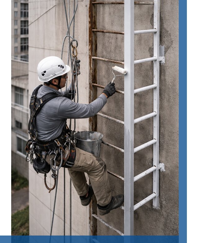 Покраска пожарных лестниц в Владивостоке от 4575 р. | ВЫСОТНИК-Влд