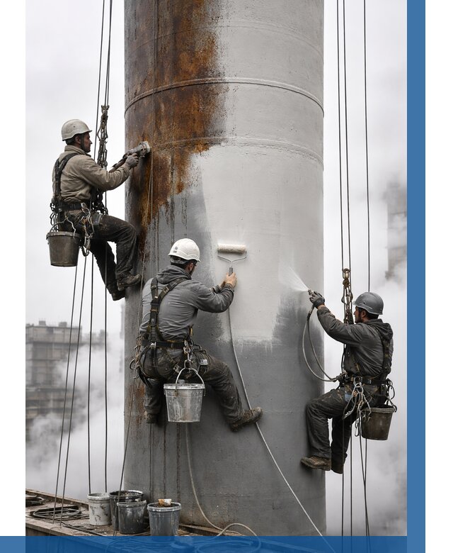 Покраска дымовых труб в Владивостоке от 8641 р. | ВЫСОТНИК-Влд