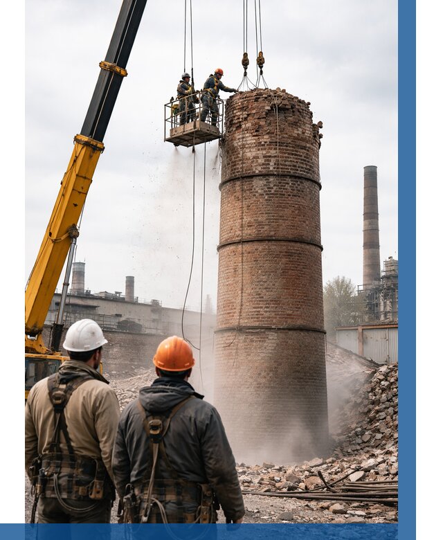 Демонтаж дымовой трубы в Владивостоке от 91494 р. | ВЫСОТНИК-Влд, смета