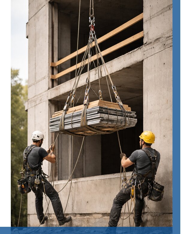 Подъем материала на этаж веревками в Владивостоке от 1525 р. | ВЫСОТНИК-Влд