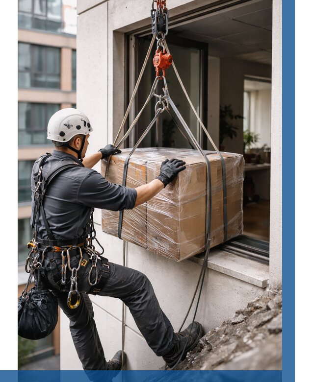 Подъем груза через окно в Владивостоке от 4575 р. | ВЫСОТНИК-Влд