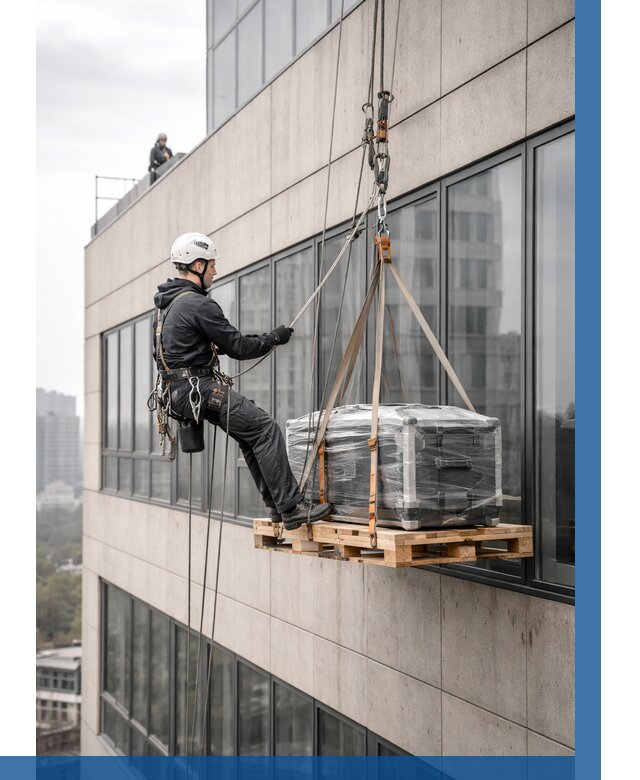 Спуск груза по фасаду в Владивостоке от 3558 р. | ВЫСОТНИК-Влд