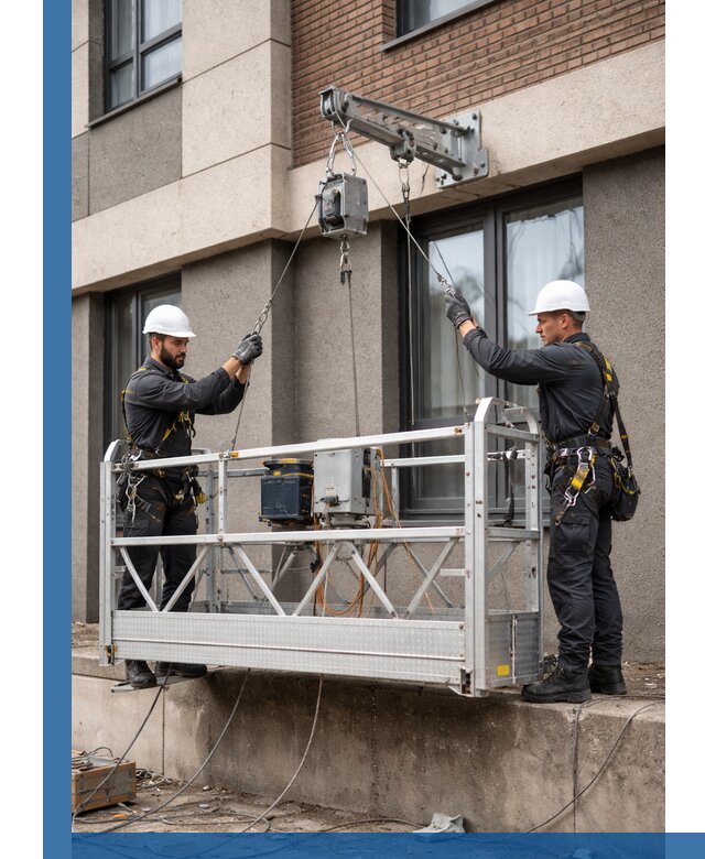 Монтаж и подъем фасадной люльки в Владивостоке с гарантией безопасности