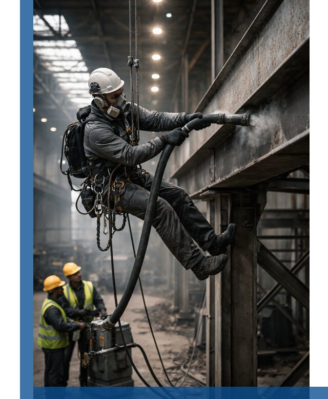 Обеспыливание конструкций в цехах промышленного производства в Владивостоке